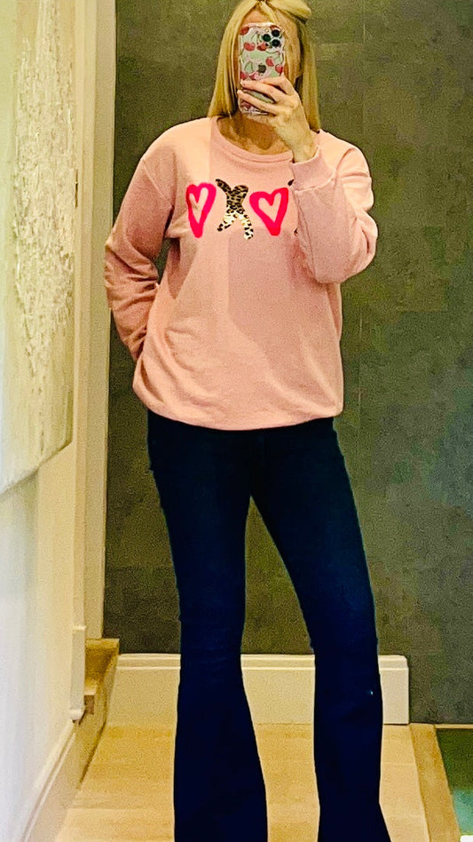 Pink Heart Jumper