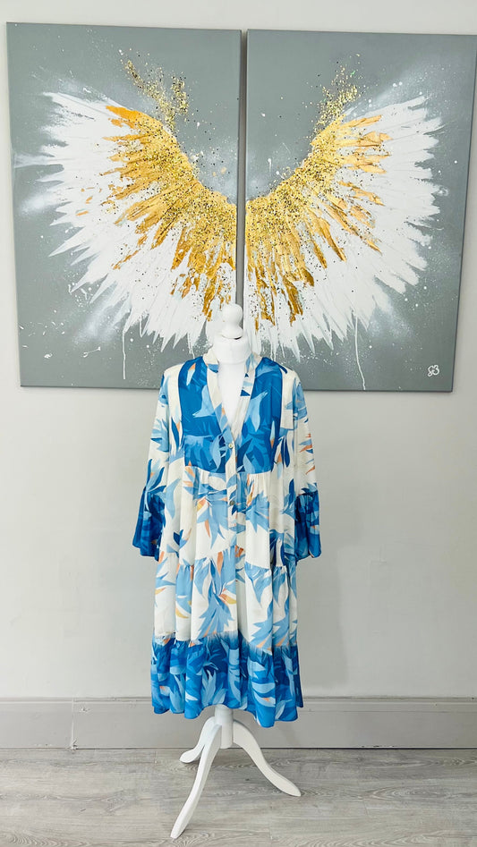 Blue / Cream Dress