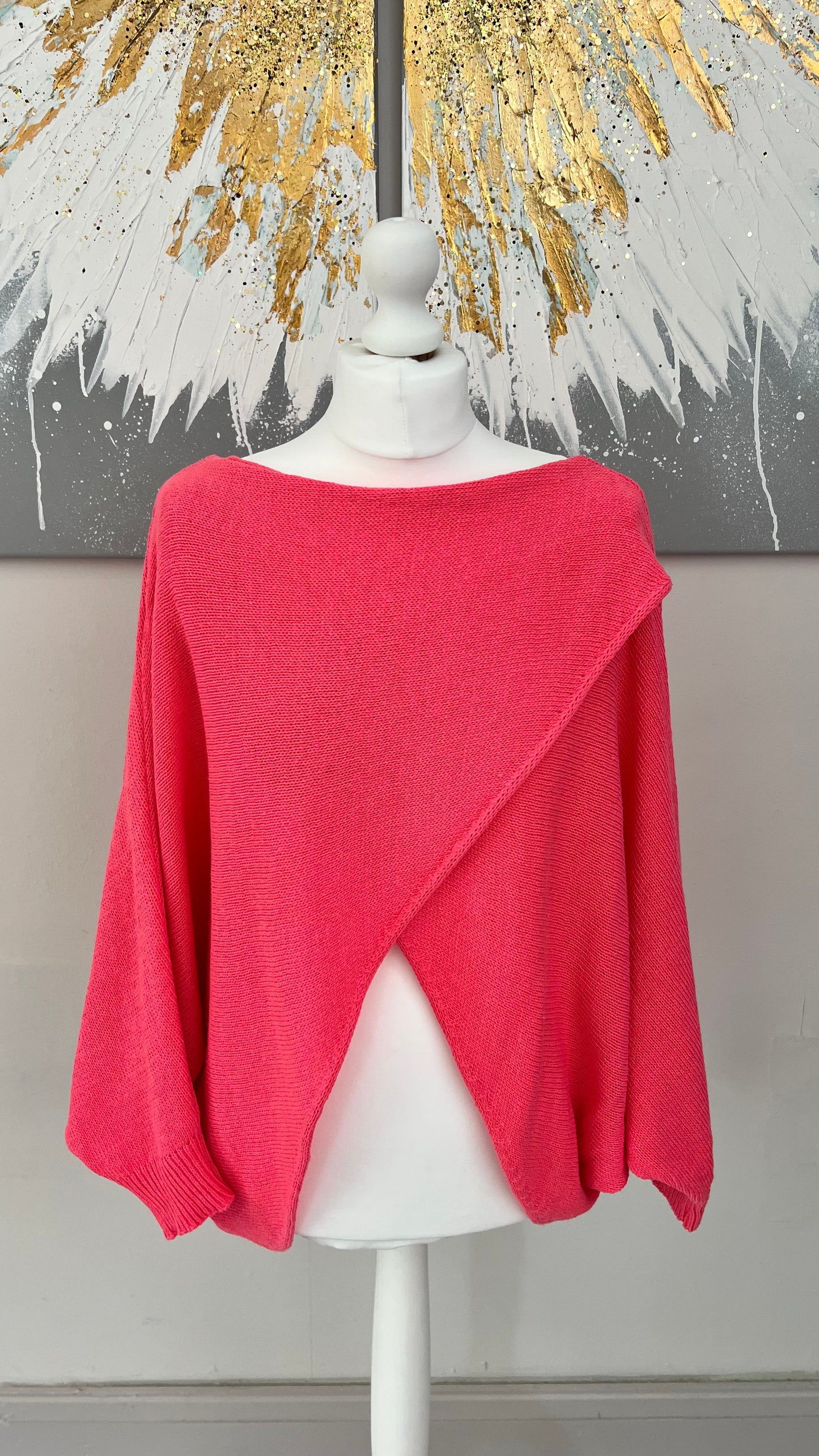 Pink Cross Over Jumper