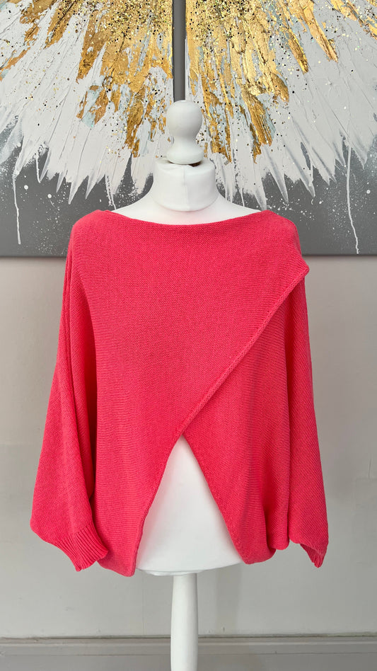 Pink Cross Over Jumper