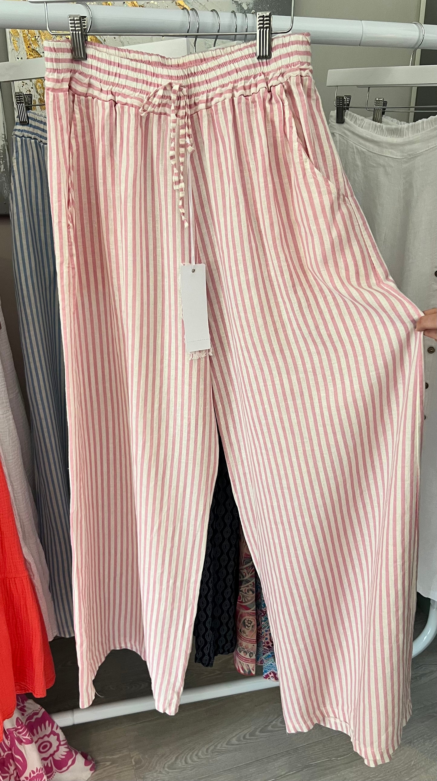 Pink Striped Trouser
