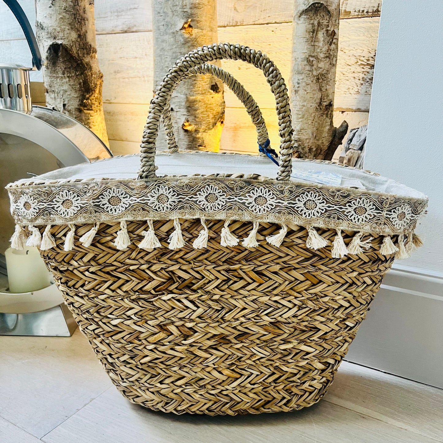 Oversized Straw Tote